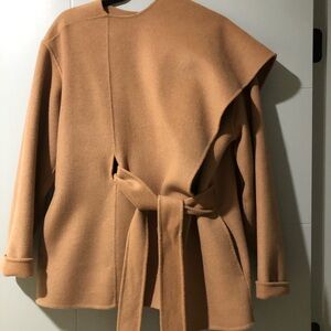OAK + FORT Camel Belted Outerwear